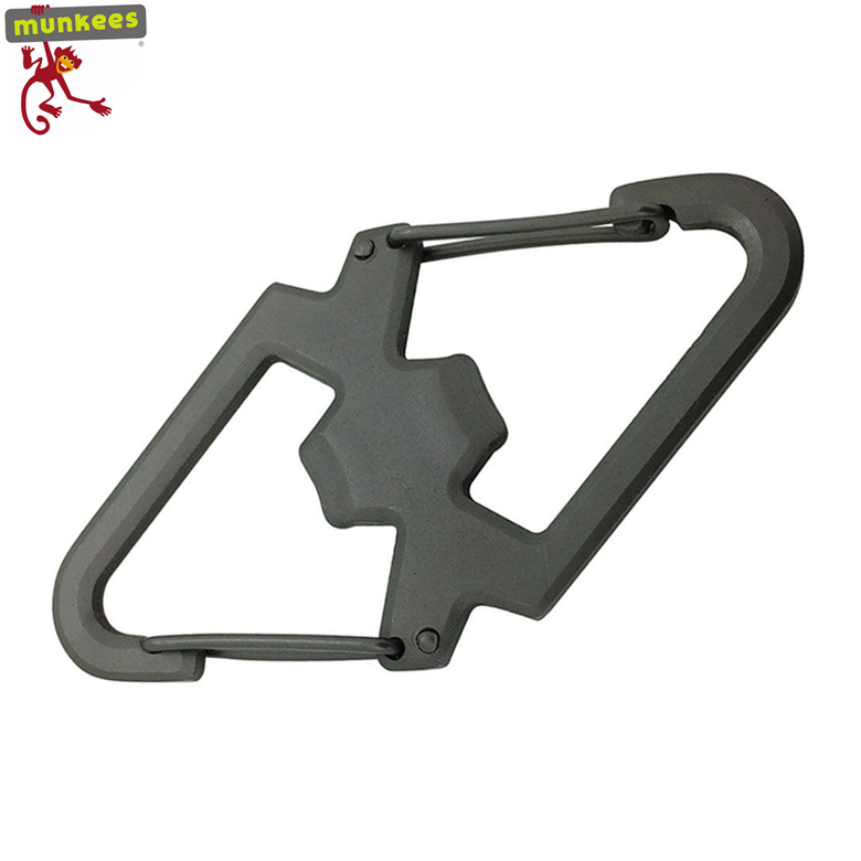 Stainless Steel carabiner with bottle opener