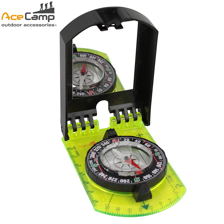 Folding Map Compass with mirror