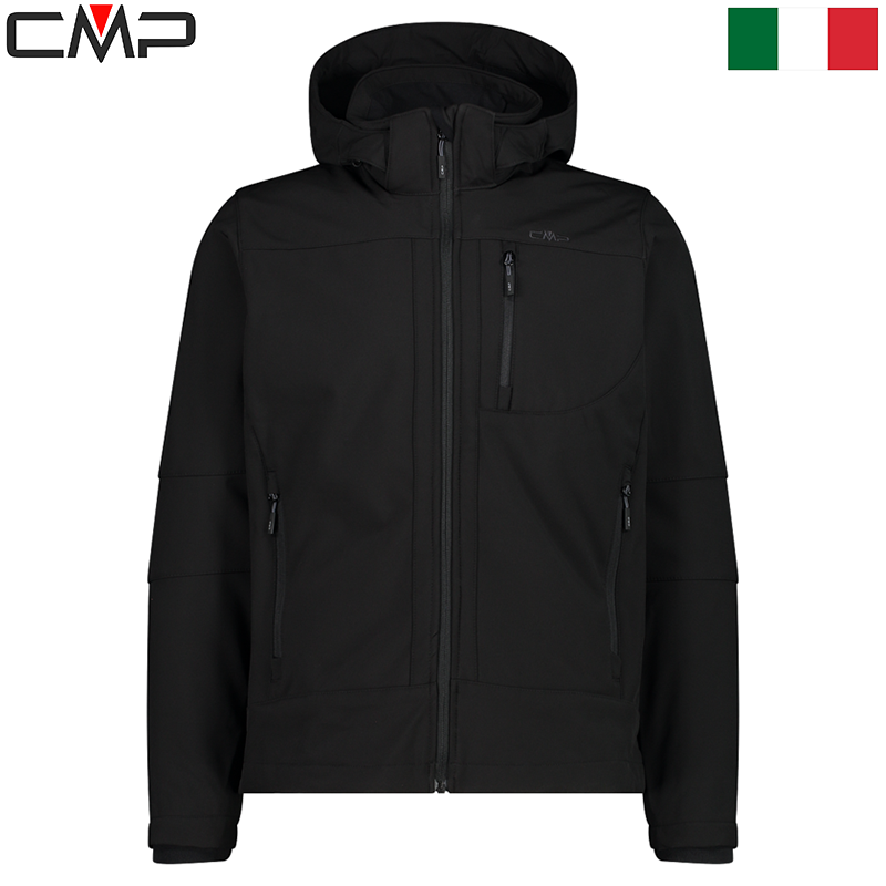 Men's softshell jacket with detachable hood
