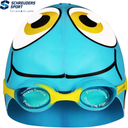 SET Swimming Cap Fish with Goggles • Junior •