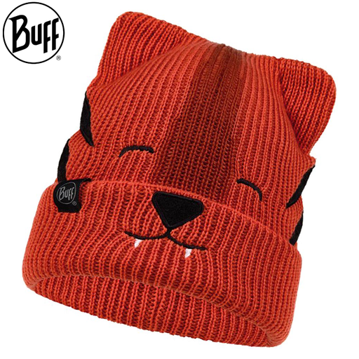 KNITTED HAT FUNN TIGER TANGERINE