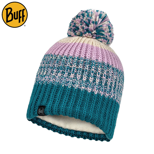 KNITTED & FLEECE HAT SIBYLLA AQUA