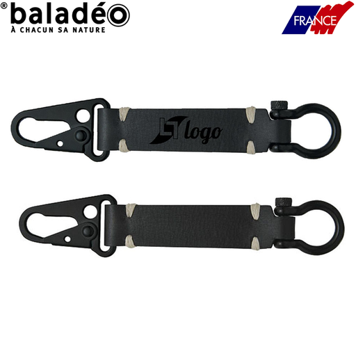 Keychain carabiner 'Colonel', black