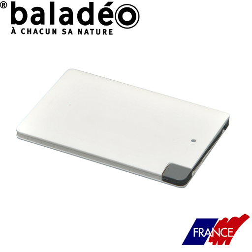 Powerbank P2500, white, built-in cable