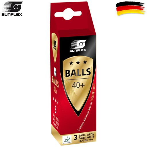 TT-ball 40+, white, 3 pcs. ITTF