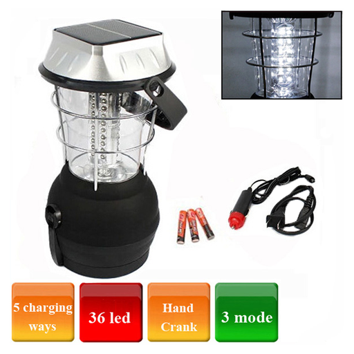 36 Led Camping Gear Solar Lamp/AAA Battery