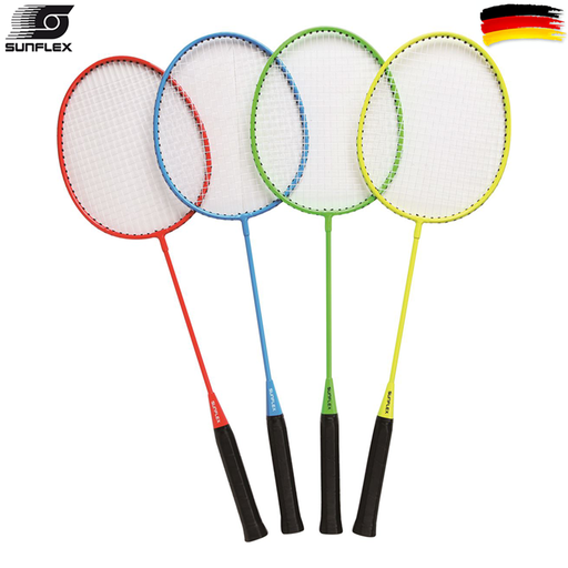 Badminton set, MATCHMAKER 4, 4 raquettes, 2 balls,