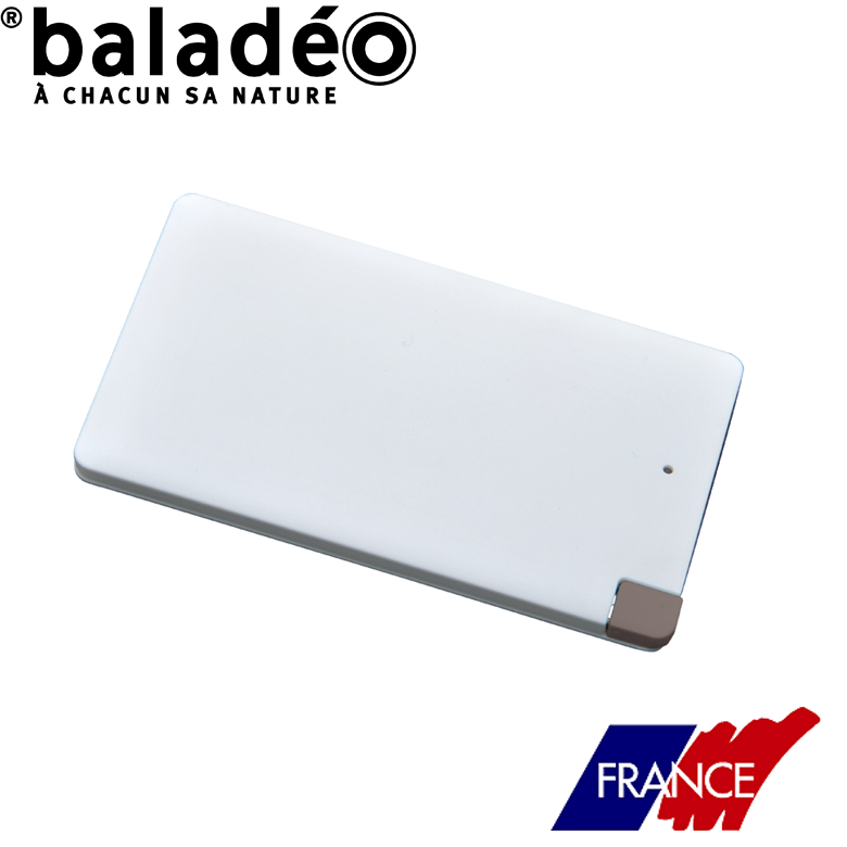 Powerbank P4000, white, built-in cable