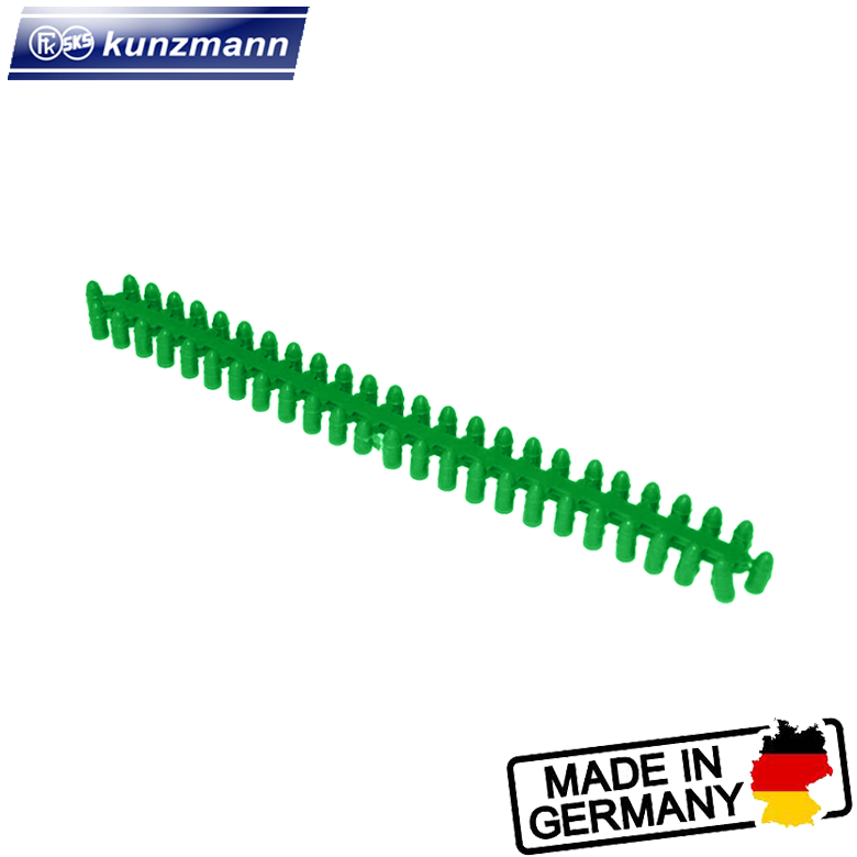 plastic plugs for binding holes, green