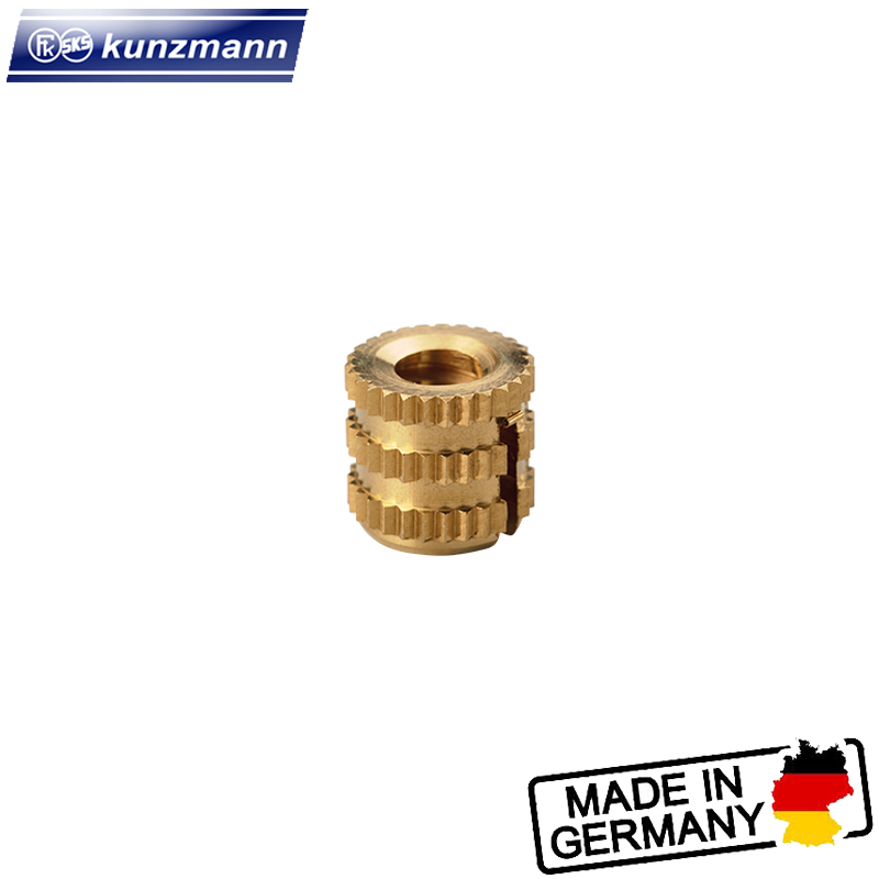 Drive-in brass insert, 8,5 mm, pull-out resistance