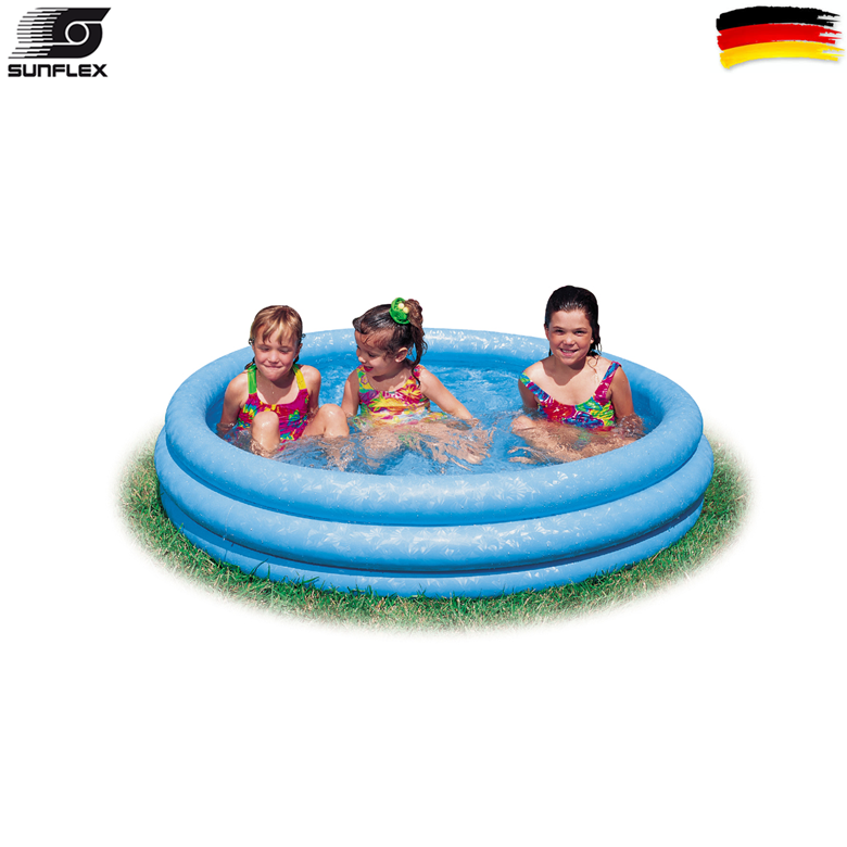 POOL 3 RING CRYSTALBLUE L 114 x H 25 cm
