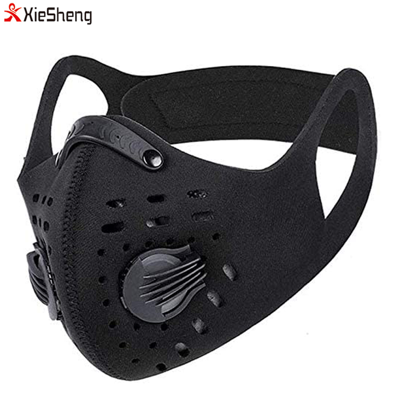 Bicycle mask with activated carbon filter