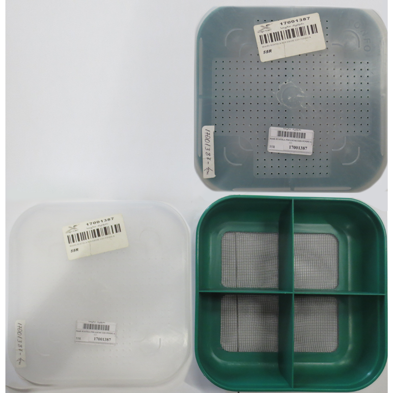 SCATOLA PER ESCHE CON FONDO A RETE - Mesh square b