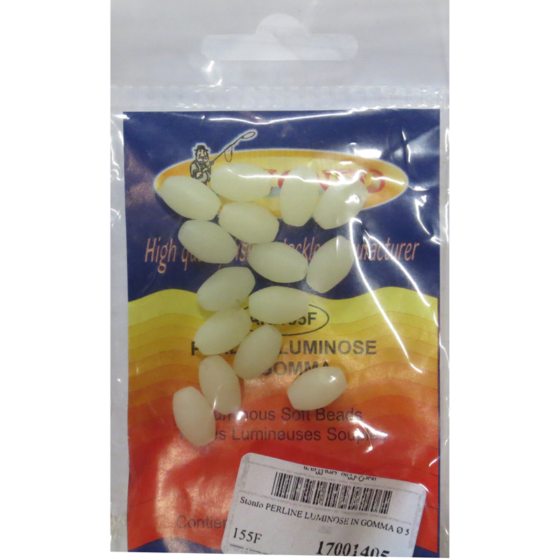 PERLINE LUMINOSE IN GOMMA Ø 5 Ø 8 - Luminous soft