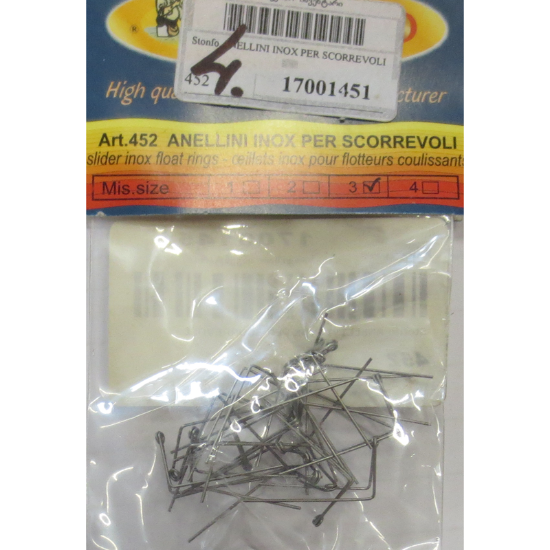 ANELLINI INOX PER SCORREVOLI BU. DA 20 PZ - Stainl