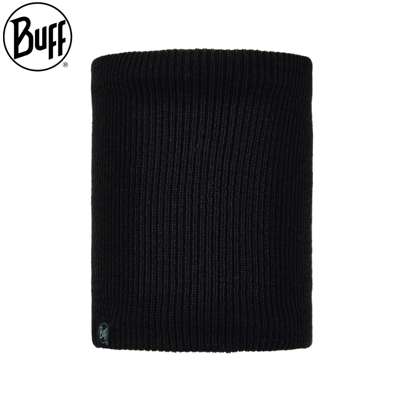 KNITTED & FLEECE NECKWARMER LAN BLACK