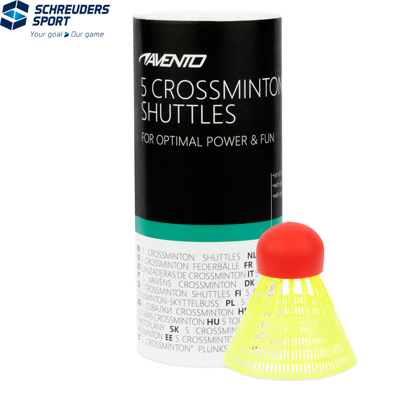 5 Crossminton Shuttles · Red tip ·