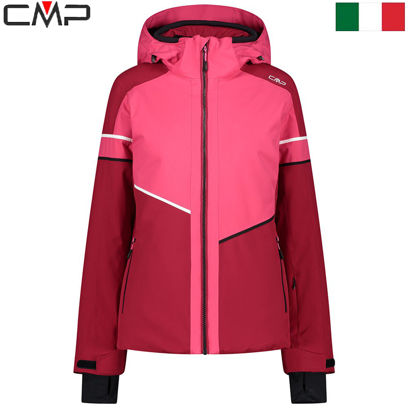 Women's twill ski jacket detachable hood
