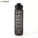 Motivational Water Bottle BPA Free 1L