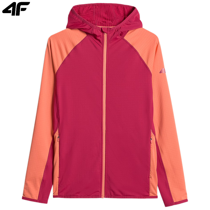 Women's slim trekking sweatshirt with hood F641