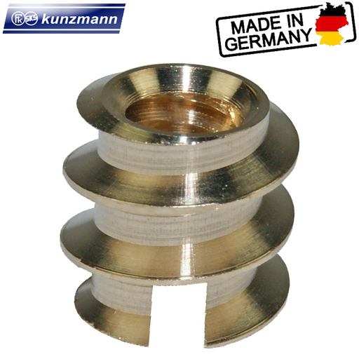 Brass inserts, 11 mm, pull-out resistance ca.