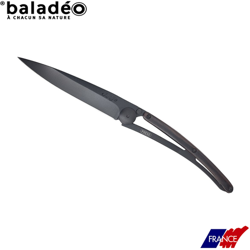 Deejo, 37g, Pocket knife, Black, Ebony wood, DEE03