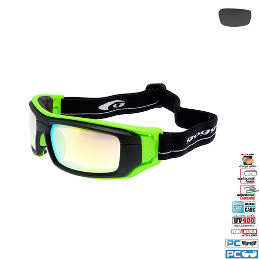 Goggle sunglasses with case