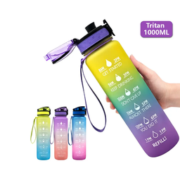 Motivational Water Bottle with Time Marker 1 L