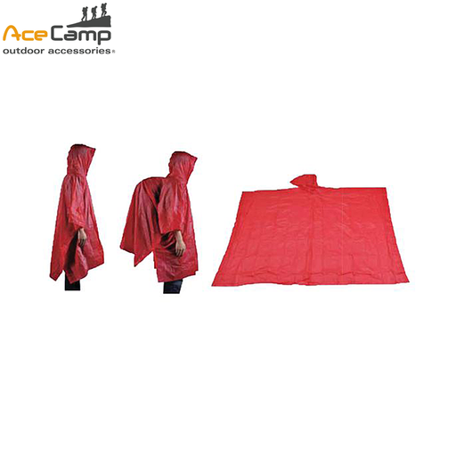 Lightweight Vinyl Poncho Red