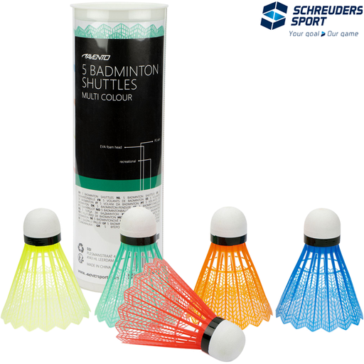 5 Badminton Shuttles · 5 Colours ·