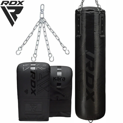 RDX F6 KARA 5ft 3-in-1 Punch Bag & Bag Gloves Set